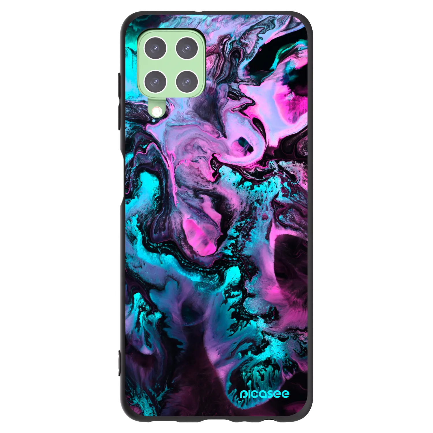 Picasee fekete szilikon tok az alábbi mobiltelefonokra Samsung Galaxy A22 A225F 4G - Lean