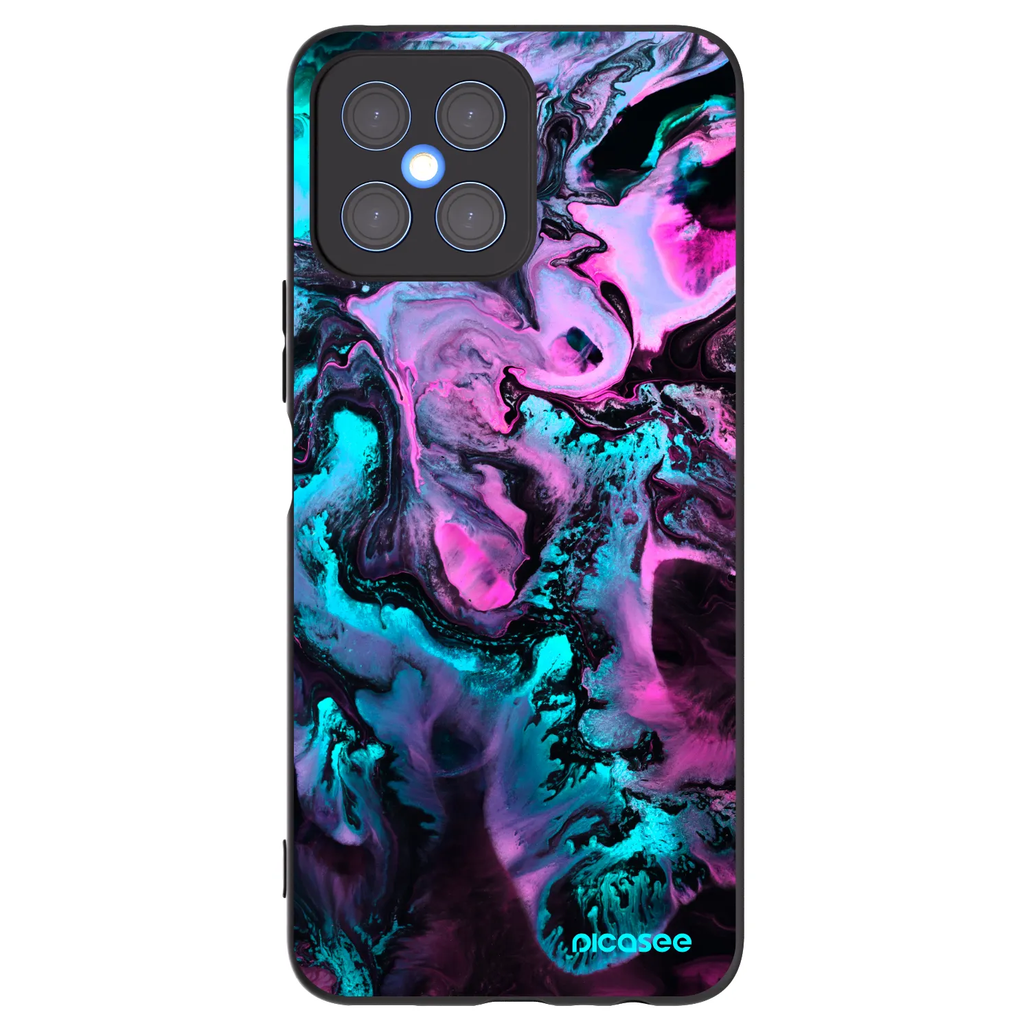 Picasee fekete szilikon tok az alábbi mobiltelefonokra Honor X8 4G - Lean