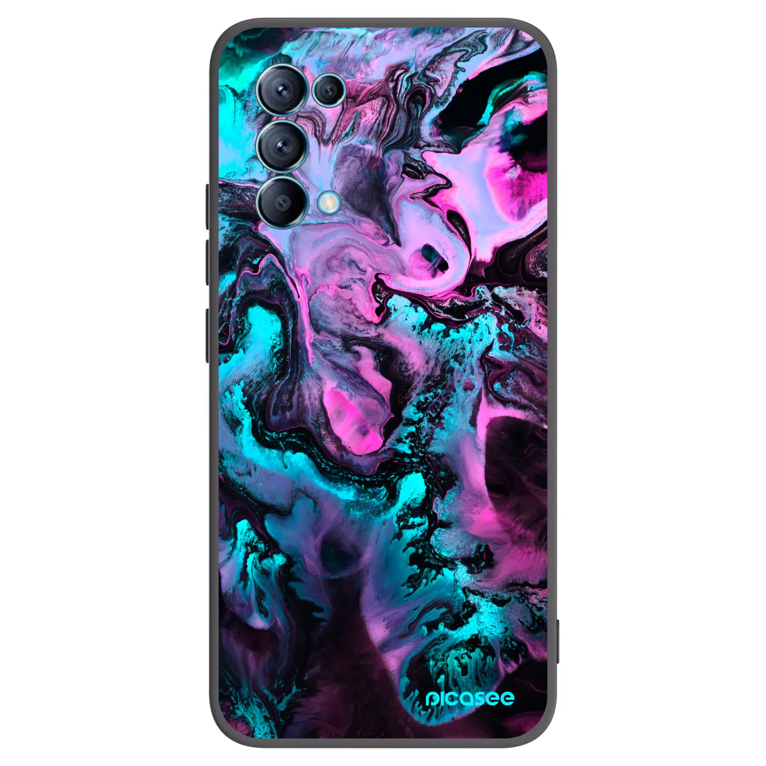 Picasee fekete szilikon tok az alábbi mobiltelefonokra OPPO Reno 5 5G - Lean