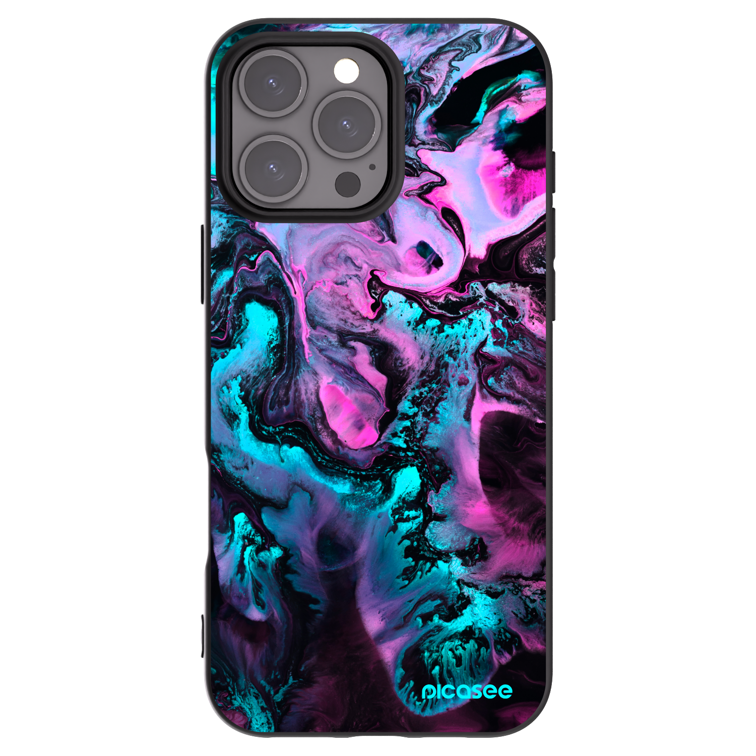 Picasee fekete szilikon tok az alábbi mobiltelefonokra Apple iPhone 16 Pro Max - Lean