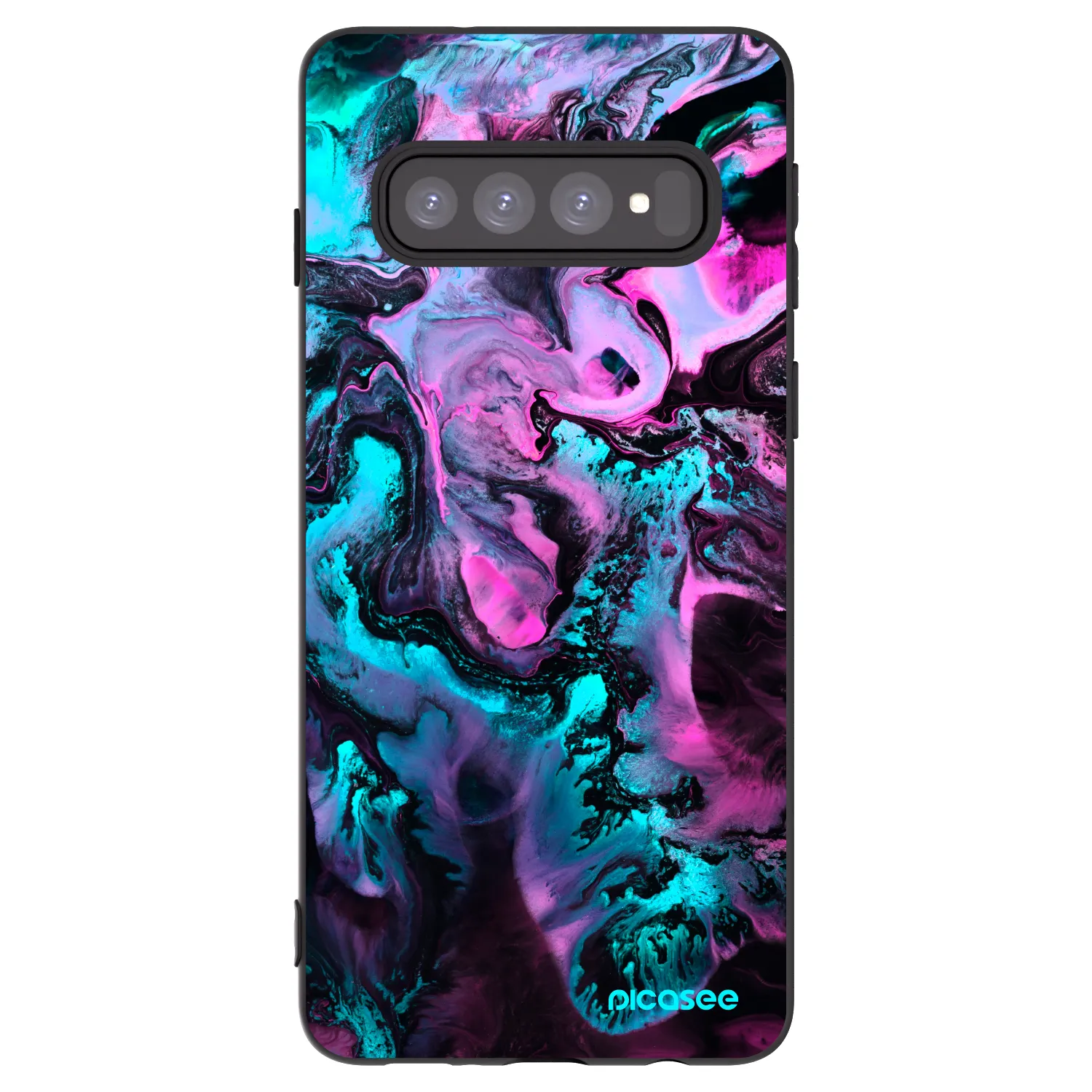 Picasee fekete szilikon tok az alábbi mobiltelefonokra Samsung Galaxy S10 G973 - Lean