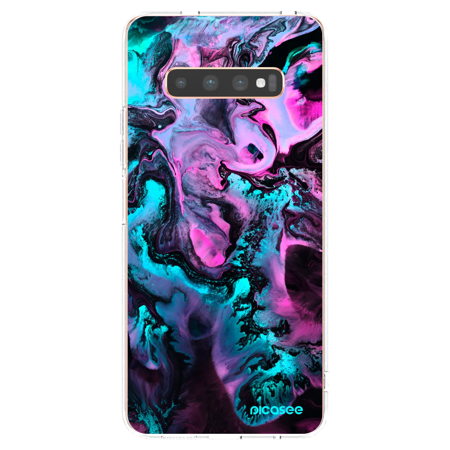 Picasee átlátszó szilikon tok az alábbi mobiltelefonokra Samsung Galaxy S10 Plus G975 - Lean
