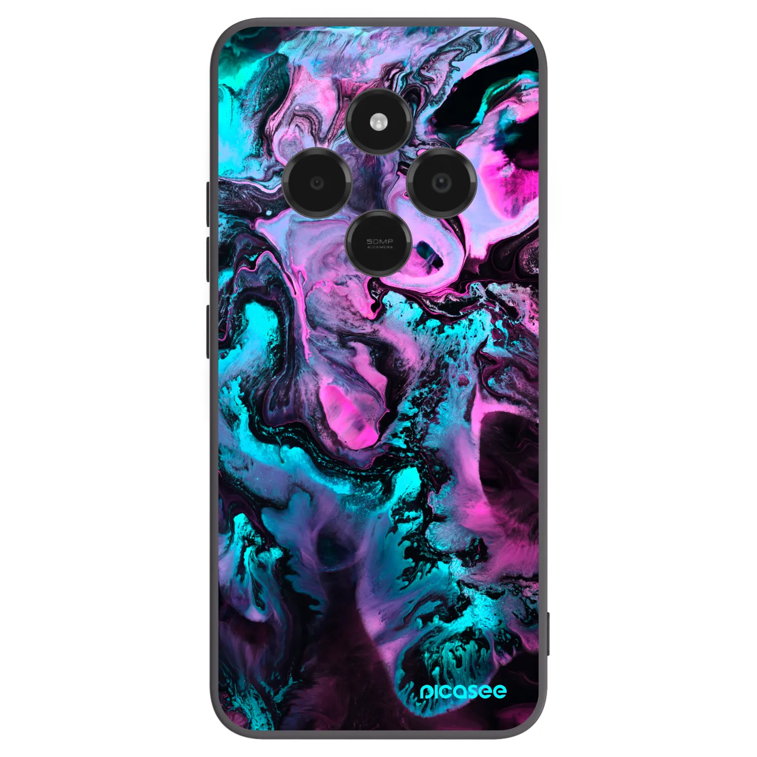 Picasee fekete szilikon tok az alábbi mobiltelefonokra Xiaomi Poco C75 - Lean