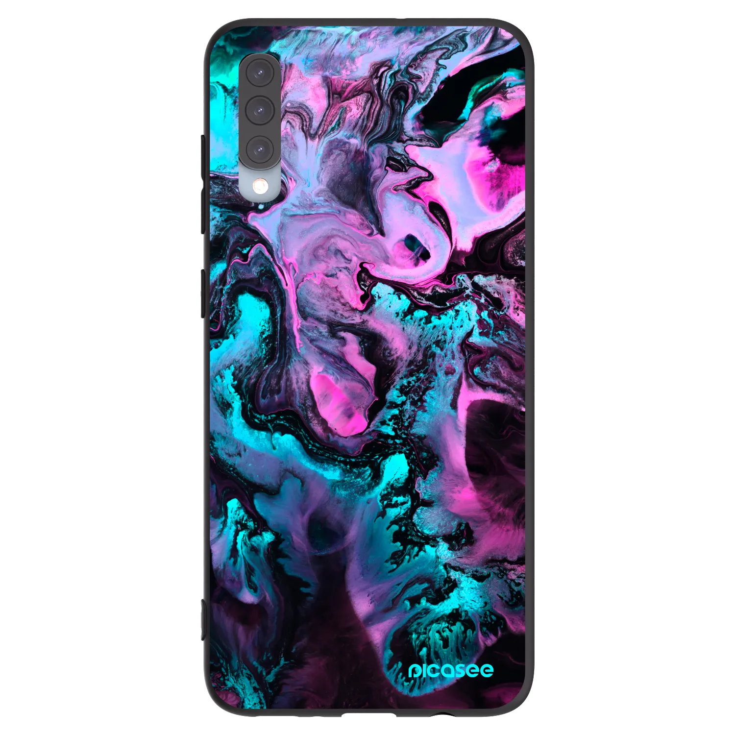 Picasee fekete szilikon tok az alábbi mobiltelefonokra Samsung Galaxy A70 A705F - Lean