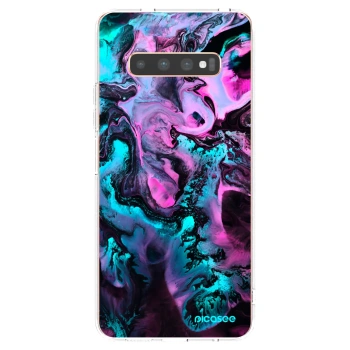 Picasee átlátszó szilikon tok az alábbi mobiltelefonokra Samsung Galaxy S10 Plus G975 - Lean