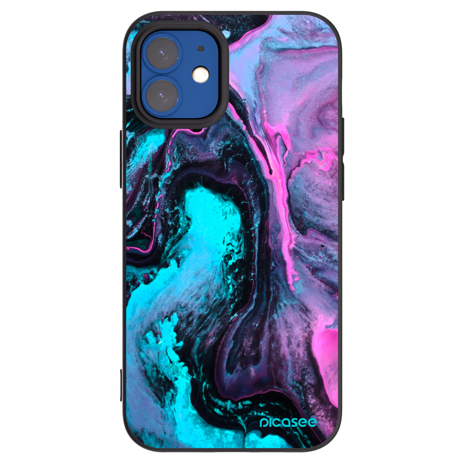 Picasee fekete szilikon tok az alábbi mobiltelefonokra Apple iPhone 12 mini - Lean 2