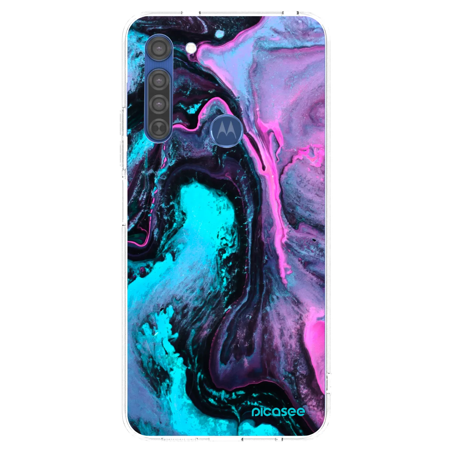 Picasee átlátszó szilikon tok az alábbi mobiltelefonokra Motorola Moto G8 - Lean 2