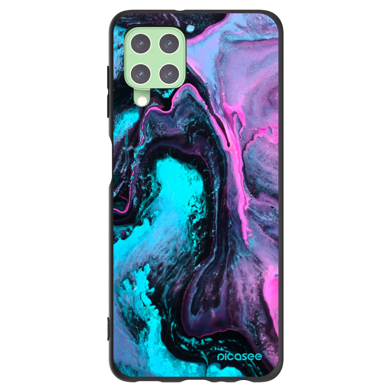 Picasee fekete szilikon tok az alábbi mobiltelefonokra Samsung Galaxy A22 A225F 4G - Lean 2