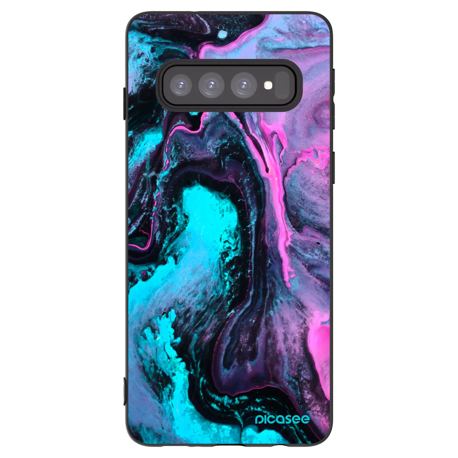 Picasee fekete szilikon tok az alábbi mobiltelefonokra Samsung Galaxy S10 G973 - Lean 2