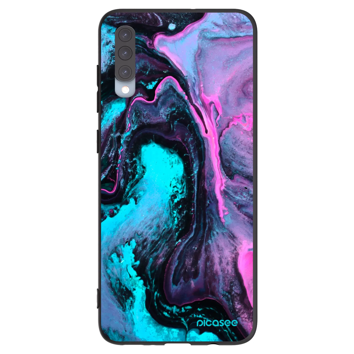 Picasee fekete szilikon tok az alábbi mobiltelefonokra Samsung Galaxy A70 A705F - Lean 2