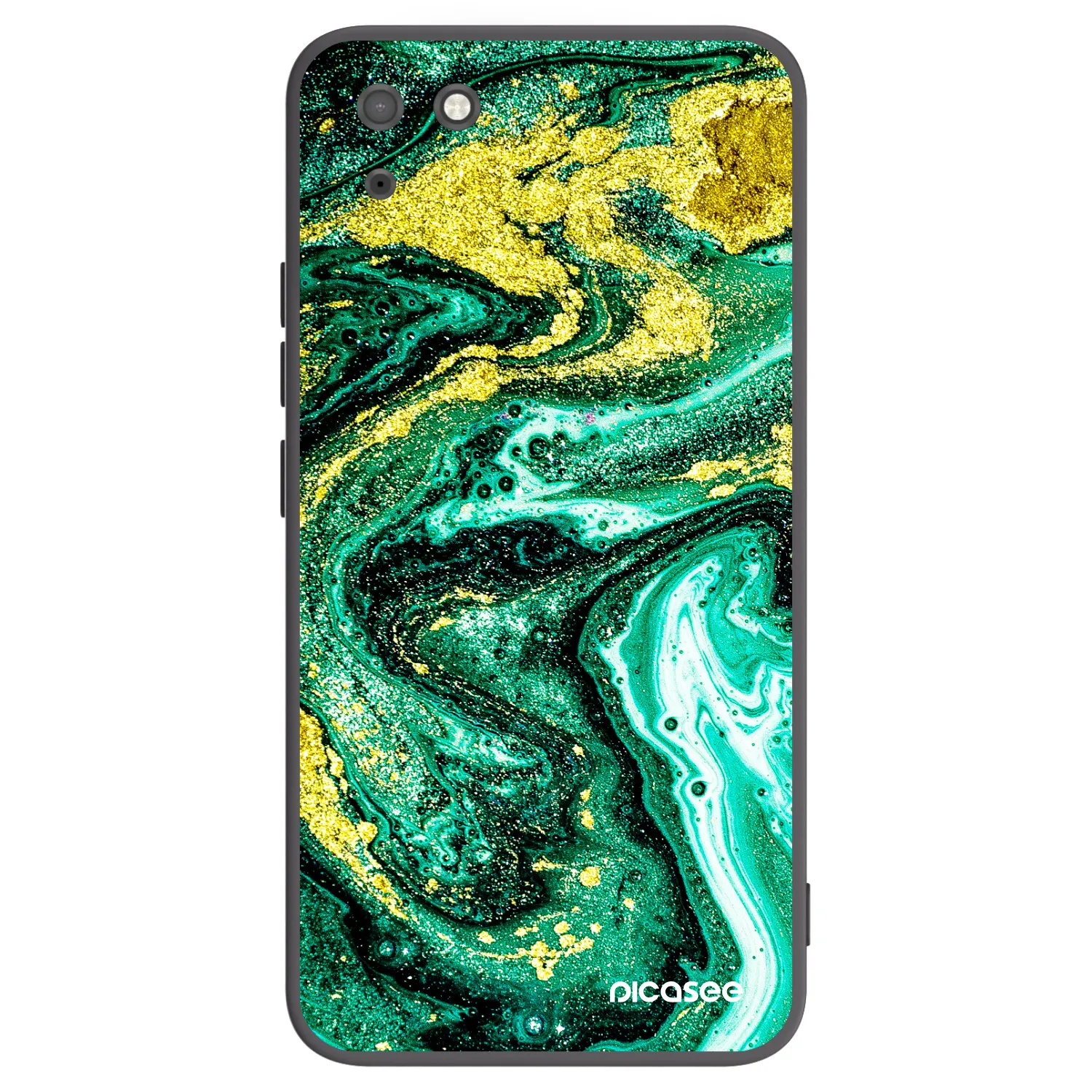 Picasee fekete szilikon tok az alábbi mobiltelefonokra Huawei Y5P - Green Gold