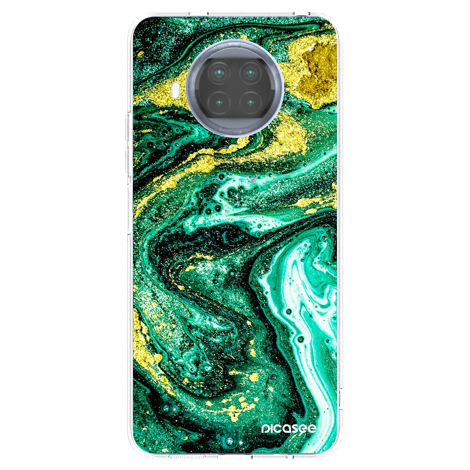 Picasee átlátszó szilikon tok az alábbi mobiltelefonokra Xiaomi Mi 10T Lite - Green Gold