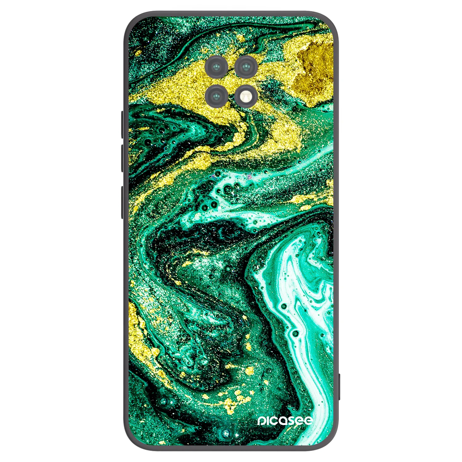 Picasee fekete szilikon tok az alábbi mobiltelefonokra Xiaomi Redmi Note 9T - Green Gold