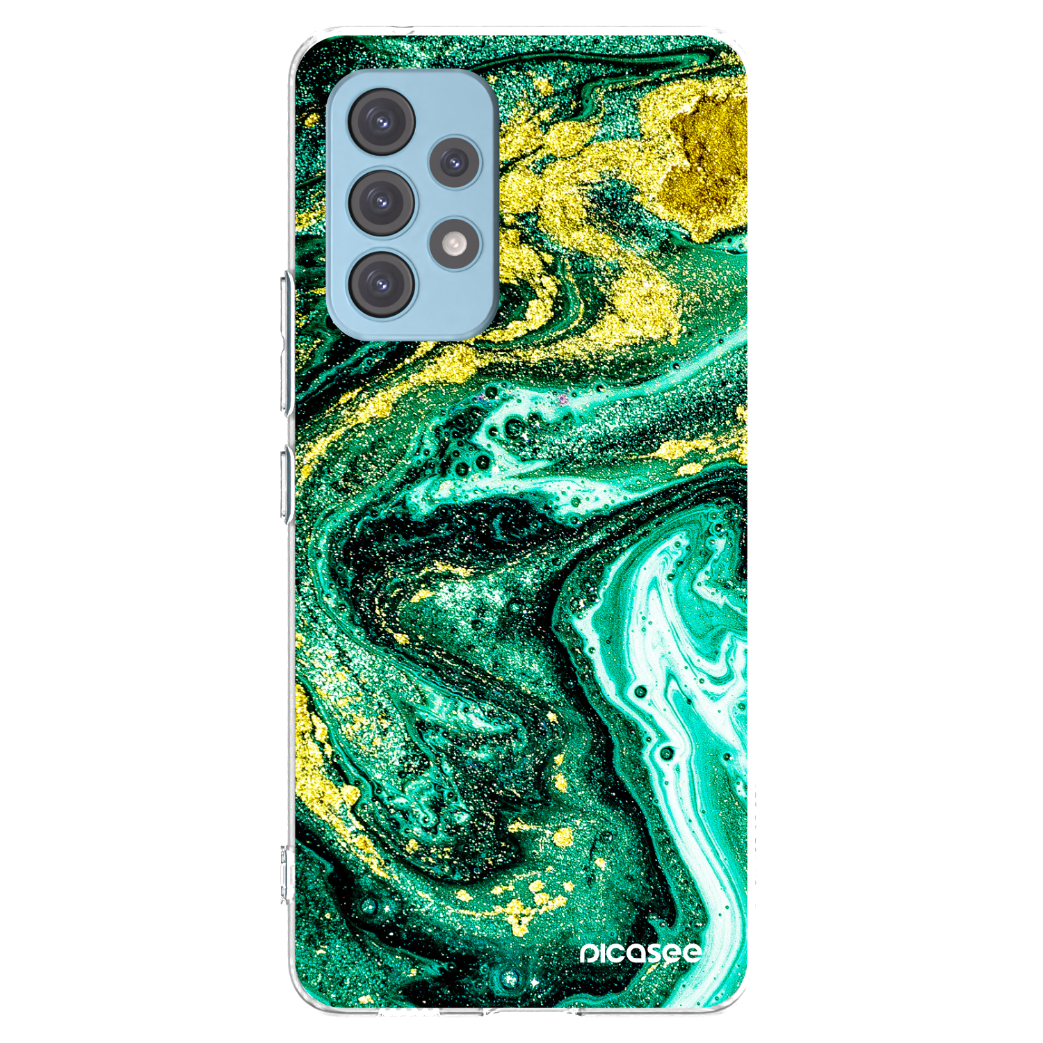 Picasee átlátszó szilikon tok az alábbi mobiltelefonokra Samsung Galaxy A53 5G A536 - Green Gold