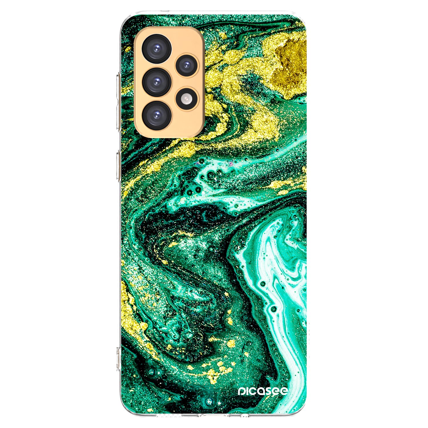 Picasee átlátszó szilikon tok az alábbi mobiltelefonokra Samsung Galaxy A33 5G A336 - Green Gold