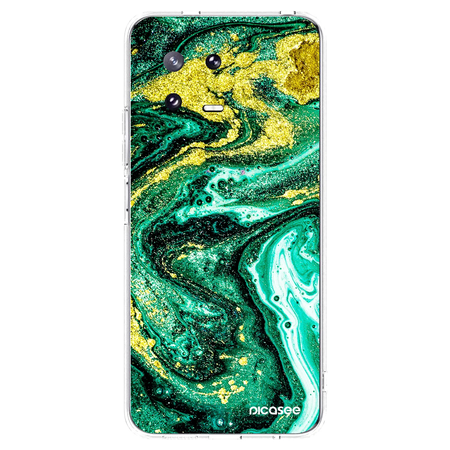 Picasee átlátszó szilikon tok az alábbi mobiltelefonokra Xiaomi 13 Pro - Green Gold