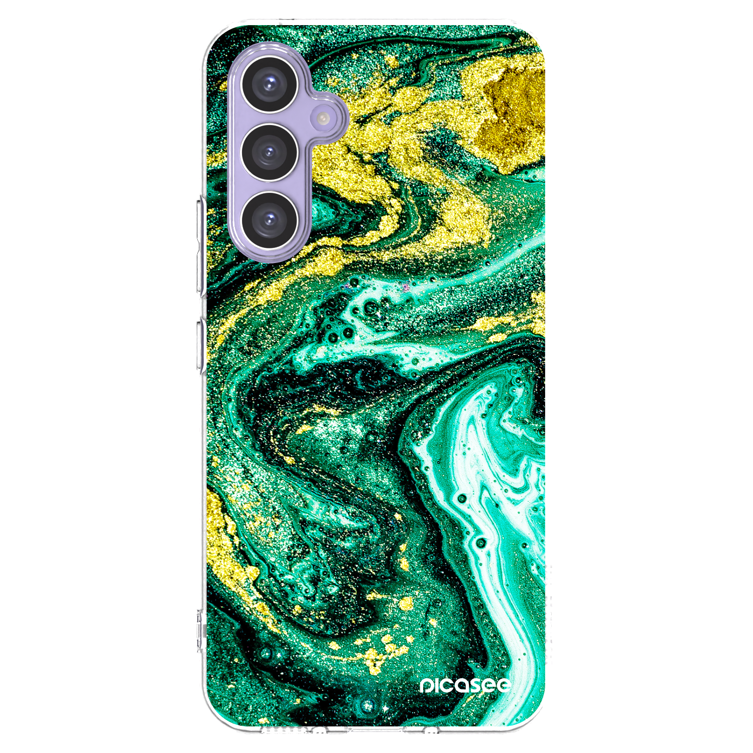 Picasee átlátszó szilikon tok az alábbi mobiltelefonokra Samsung Galaxy A54 5G A546B - Green Gold
