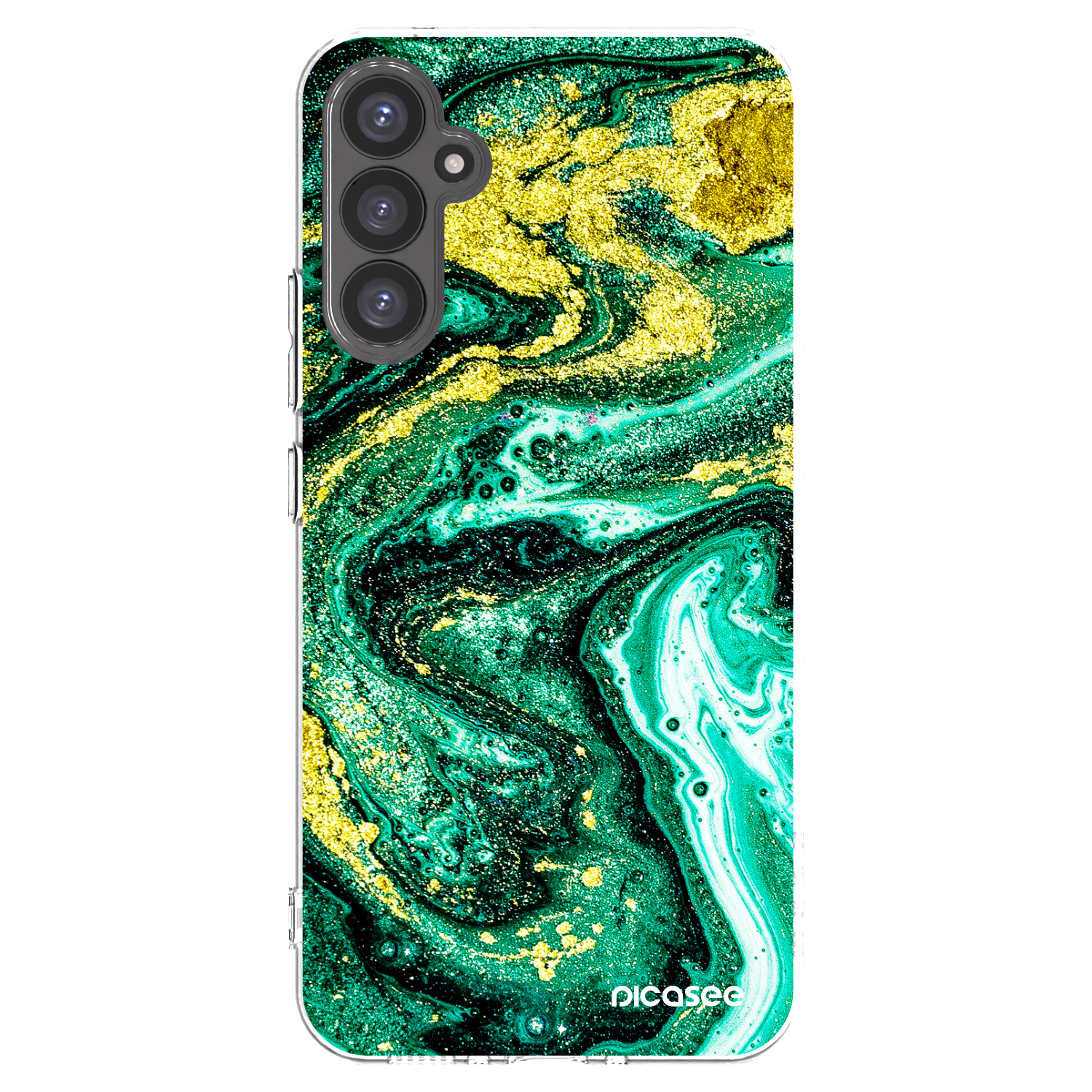 Picasee átlátszó szilikon tok az alábbi mobiltelefonokra Samsung Galaxy A34 5G A346B - Green Gold