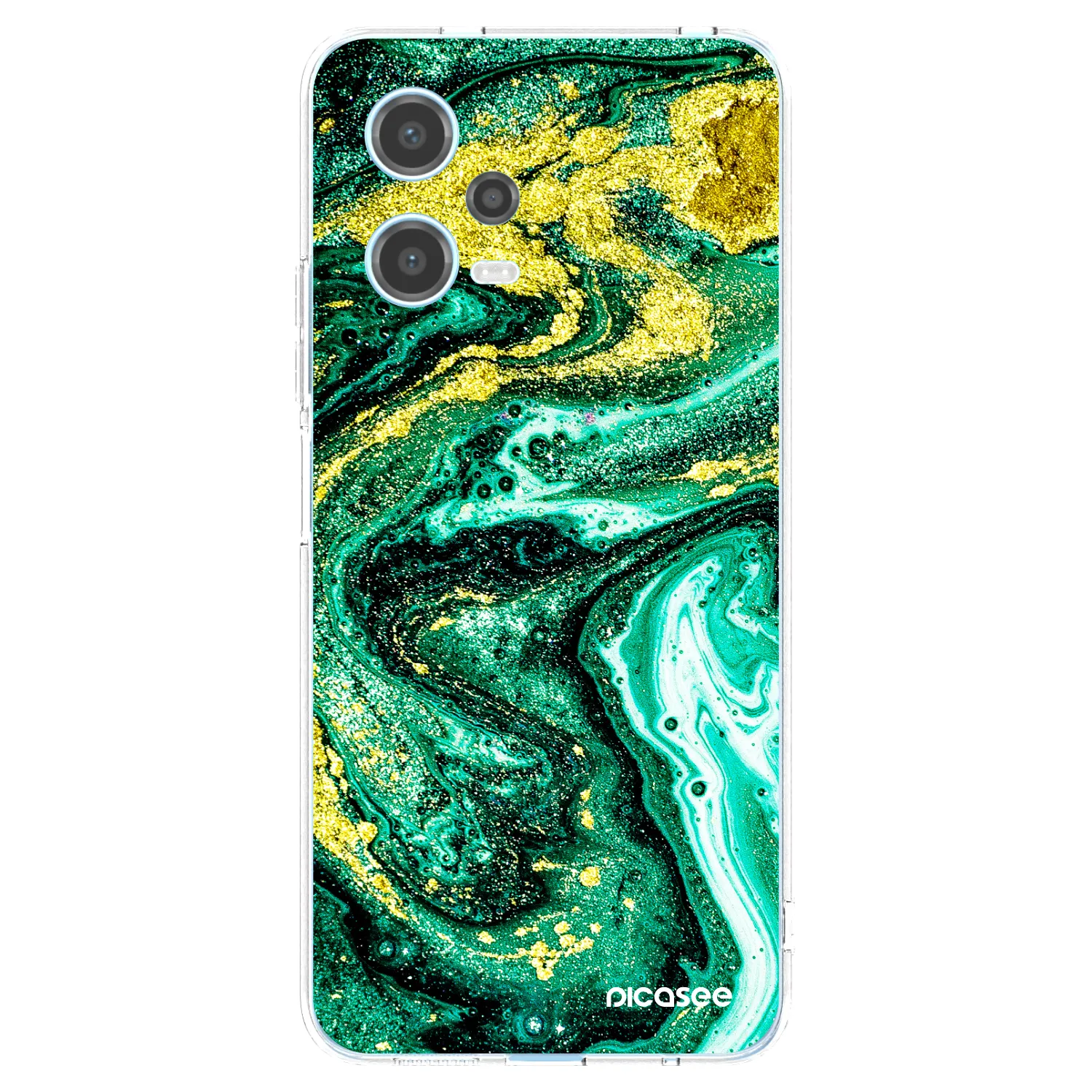 Picasee átlátszó szilikon tok az alábbi mobiltelefonokra Xiaomi Redmi Note 12 5G - Green Gold