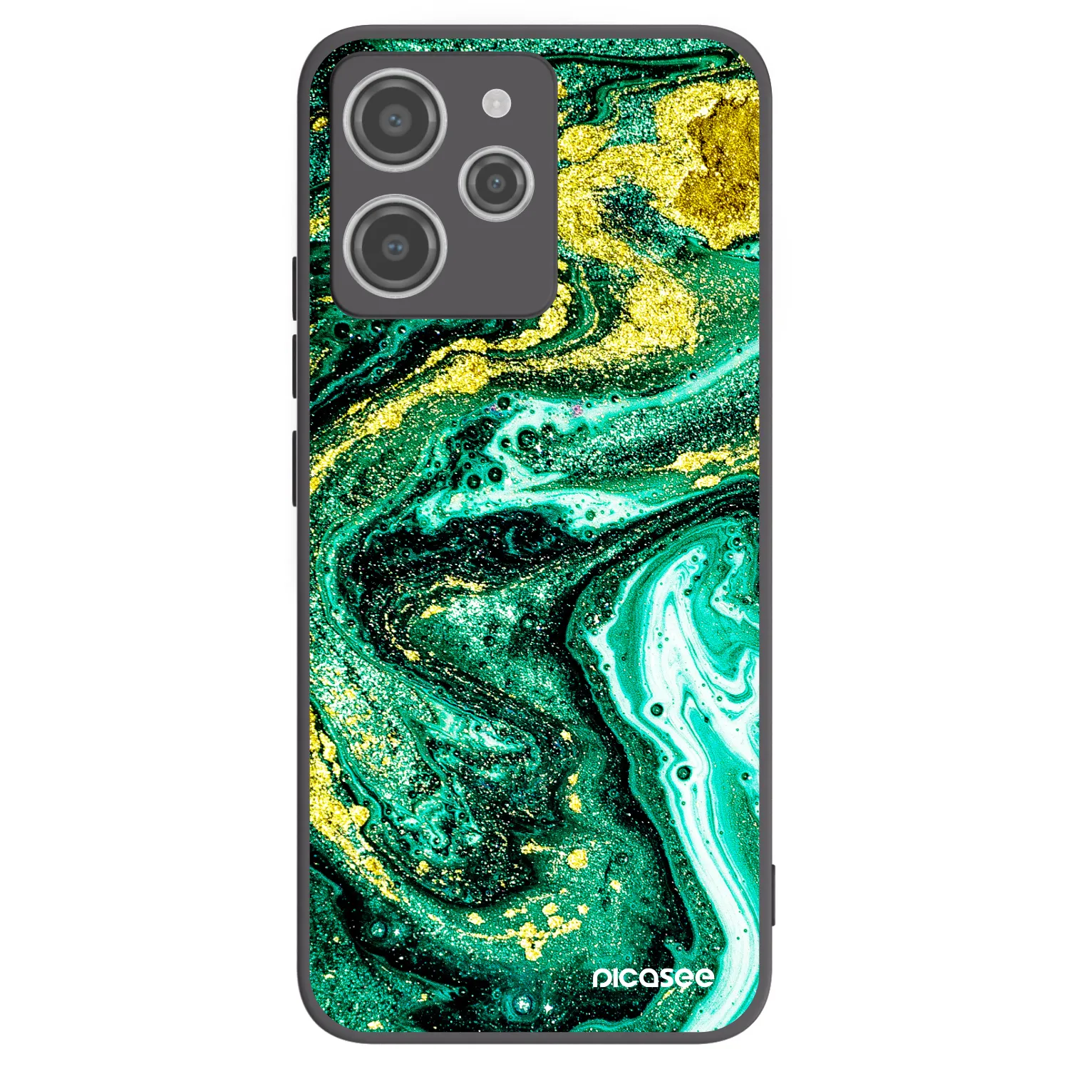 Picasee fekete szilikon tok az alábbi mobiltelefonokra Xiaomi Redmi 12 4G - Green Gold