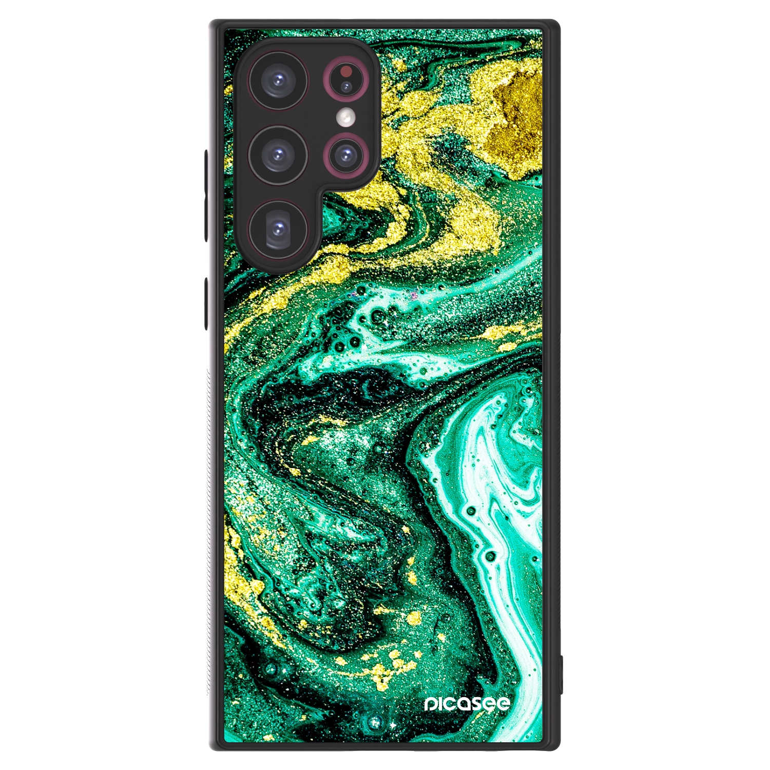 Picasee ULTIMATE CASE PowerShare Samsung Galaxy S22 Ultra 5G - készülékre - Green Gold
