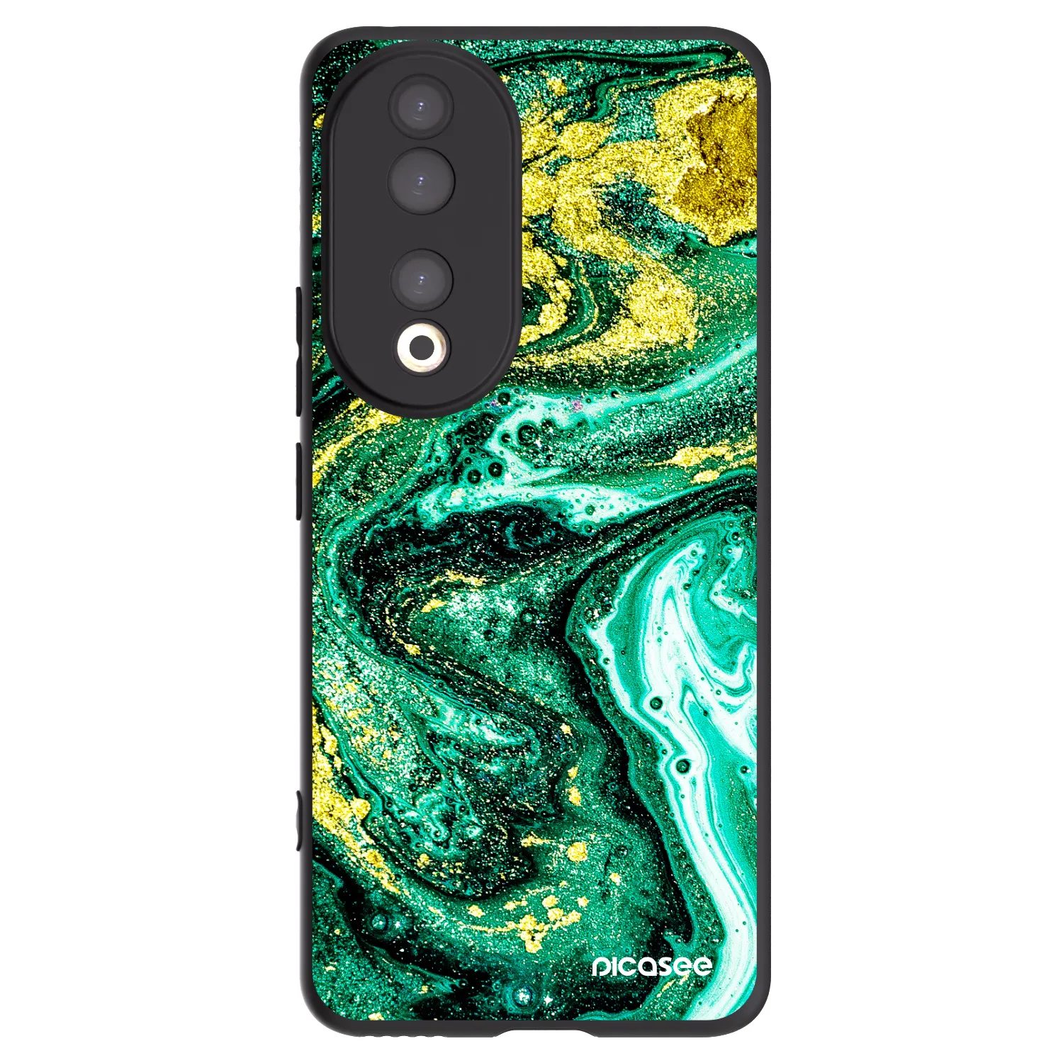Picasee fekete szilikon tok az alábbi mobiltelefonokra Honor 90 5G - Green Gold