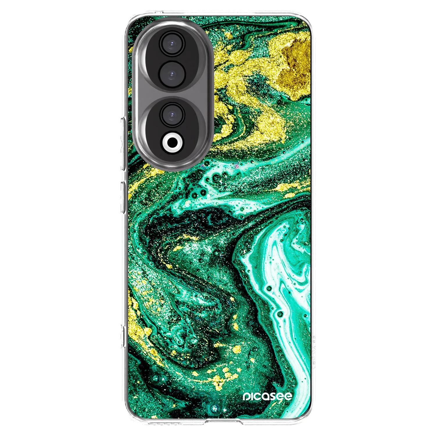 Picasee átlátszó szilikon tok az alábbi mobiltelefonokra Honor 90 5G - Green Gold