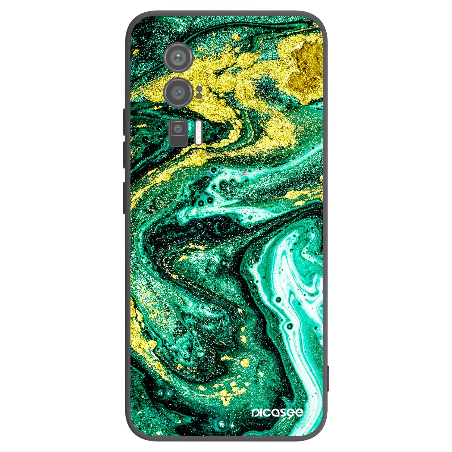 Picasee fekete szilikon tok az alábbi mobiltelefonokra Xiaomi Poco F5 Pro 5G - Green Gold