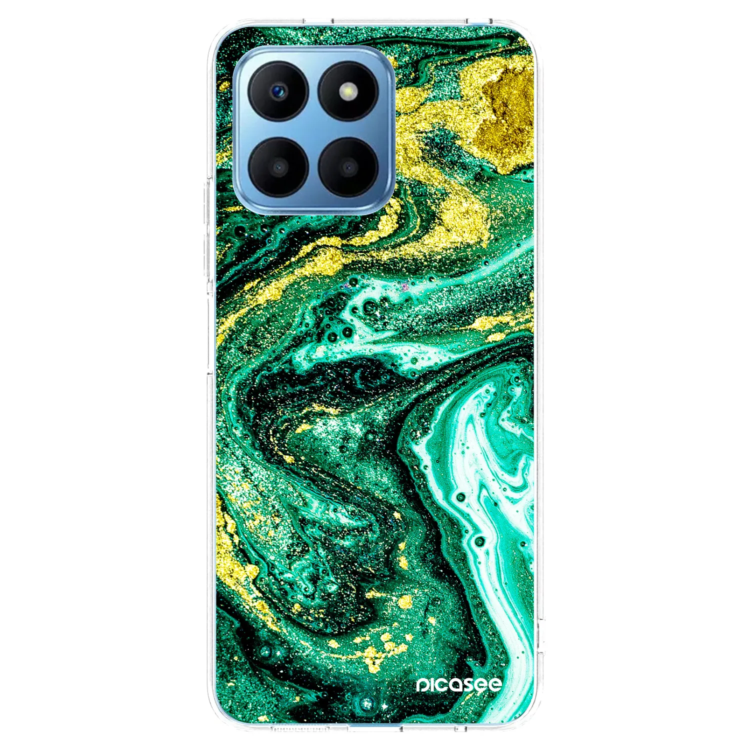 Picasee átlátszó szilikon tok az alábbi mobiltelefonokra Honor 70 Lite - Green Gold