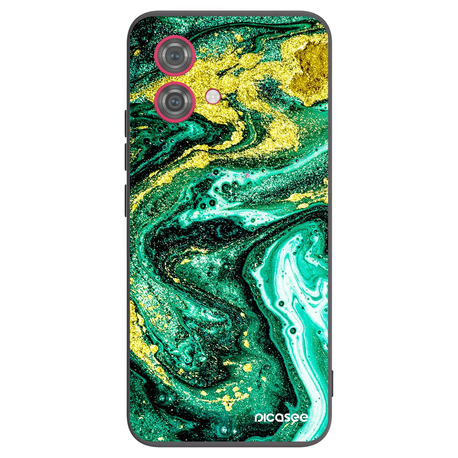 Picasee fekete szilikon tok az alábbi mobiltelefonokra Motorola Moto G84 5G - Green Gold