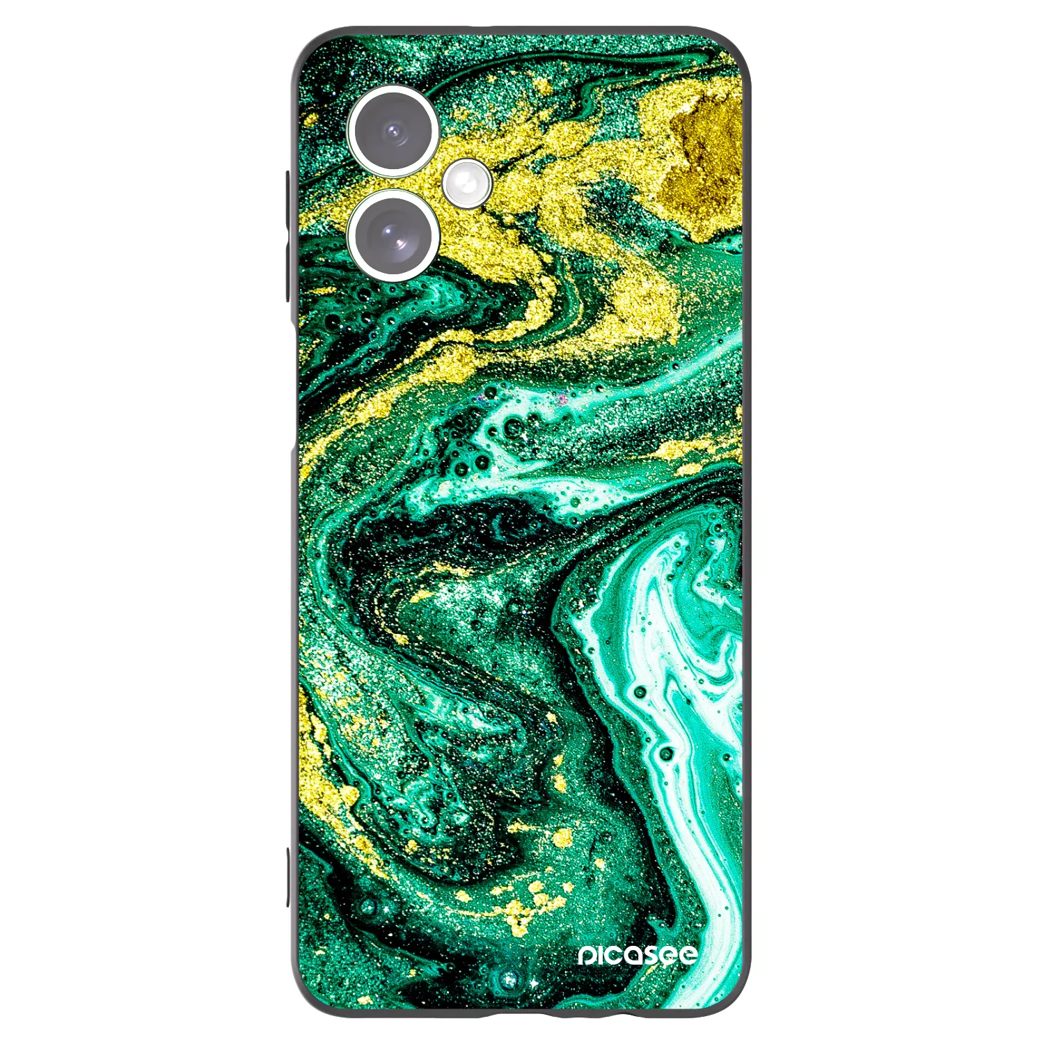 Picasee fekete szilikon tok az alábbi mobiltelefonokra Motorola Moto G54 5G - Green Gold