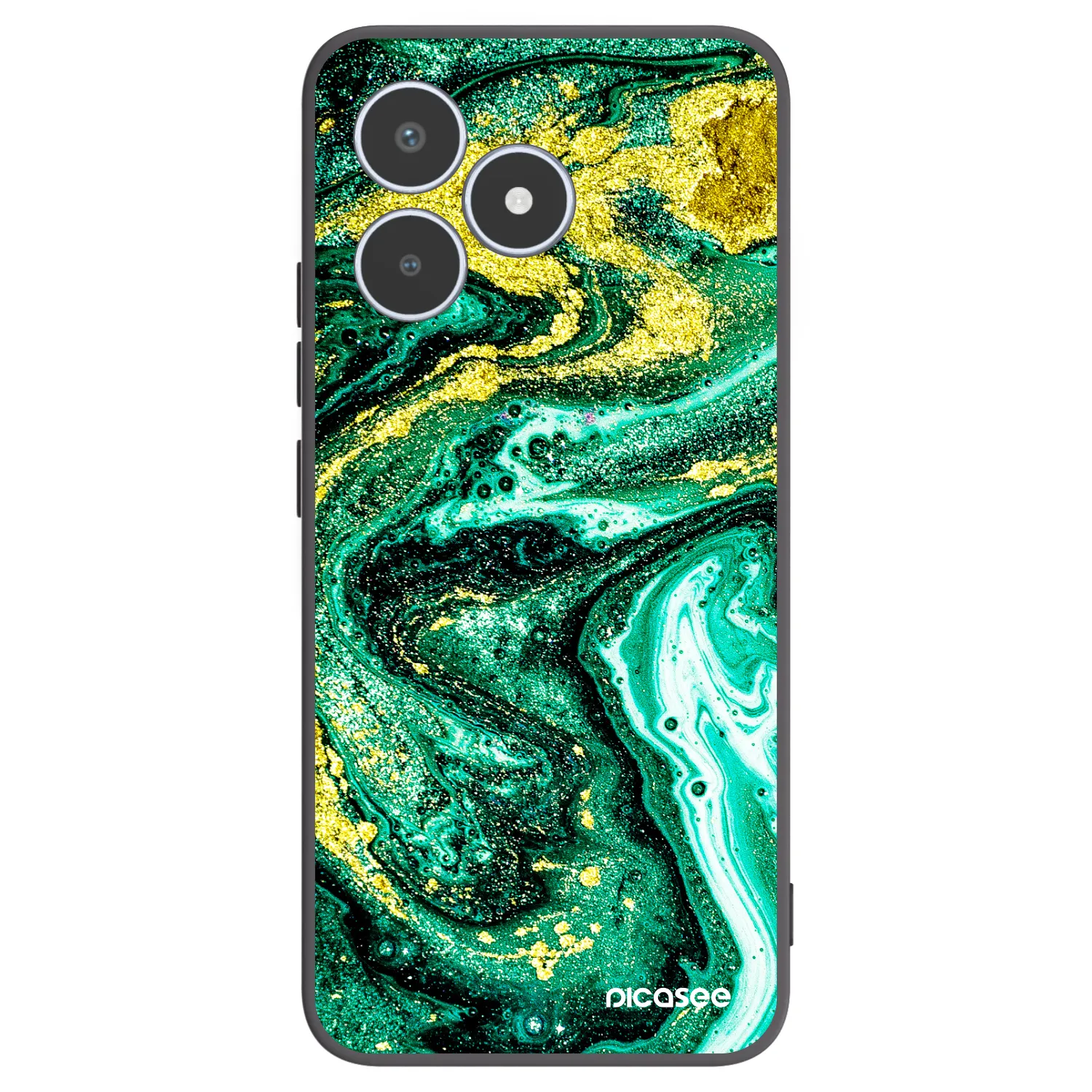Picasee fekete szilikon tok az alábbi mobiltelefonokra Realme C53 - Green Gold