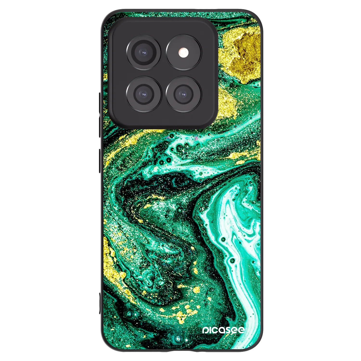 Picasee fekete szilikon tok az alábbi mobiltelefonokra Xiaomi 14 Pro - Green Gold