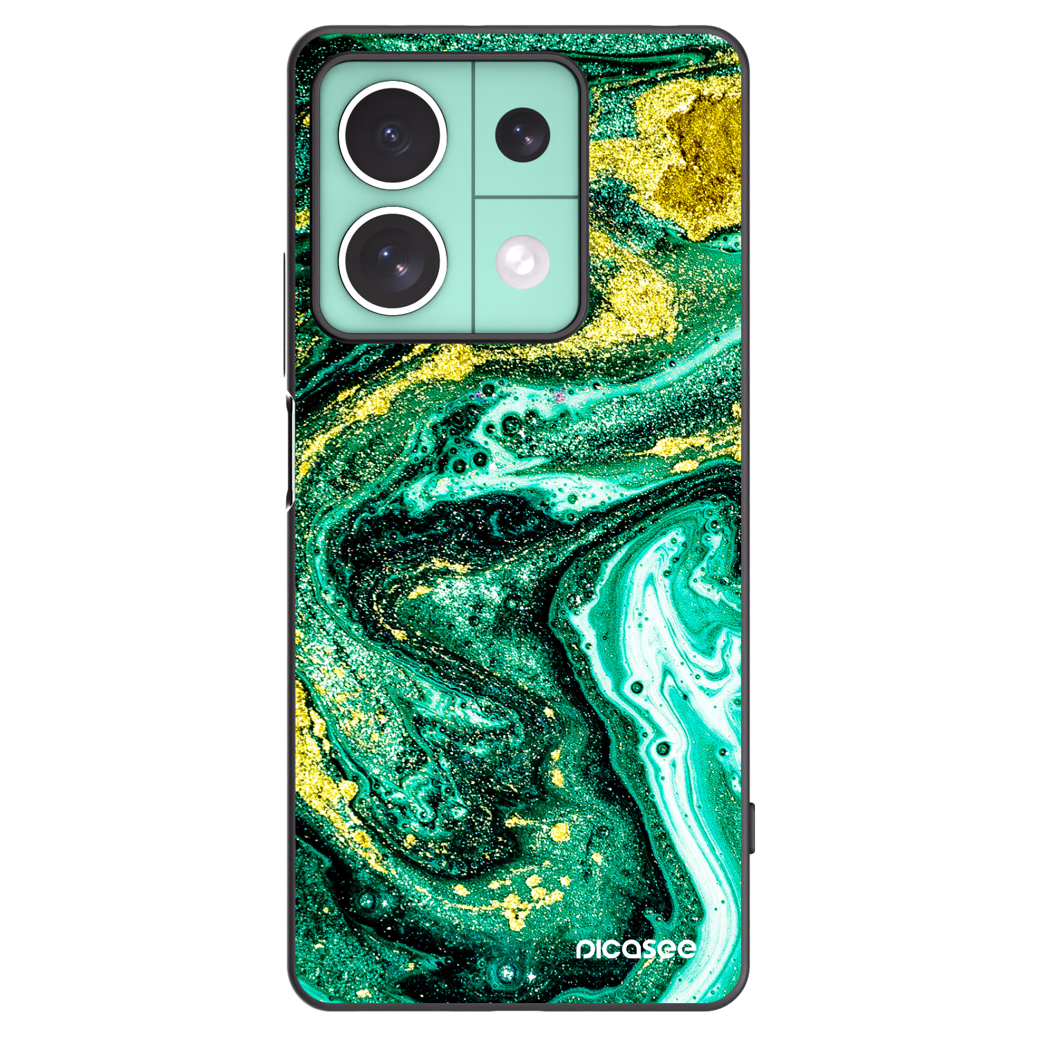 Picasee fekete szilikon tok az alábbi mobiltelefonokra Xiaomi Redmi Note 13 5G - Green Gold