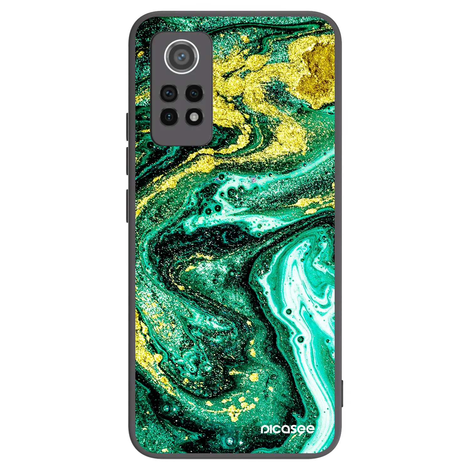 Picasee fekete szilikon tok az alábbi mobiltelefonokra Xiaomi Redmi Note 12 Pro 4G - Green Gold