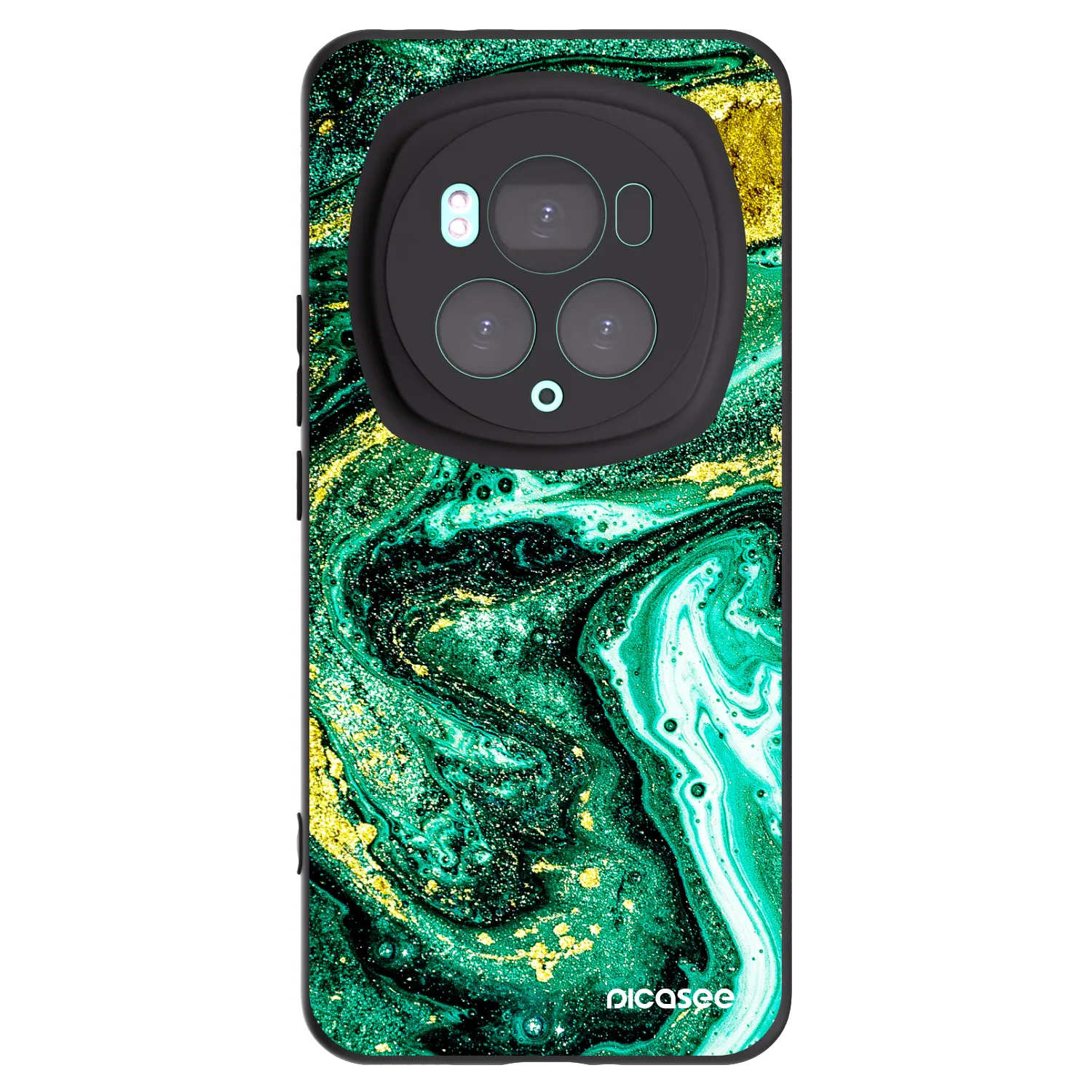 Picasee fekete szilikon tok az alábbi mobiltelefonokra Honor Magic6 Pro - Green Gold