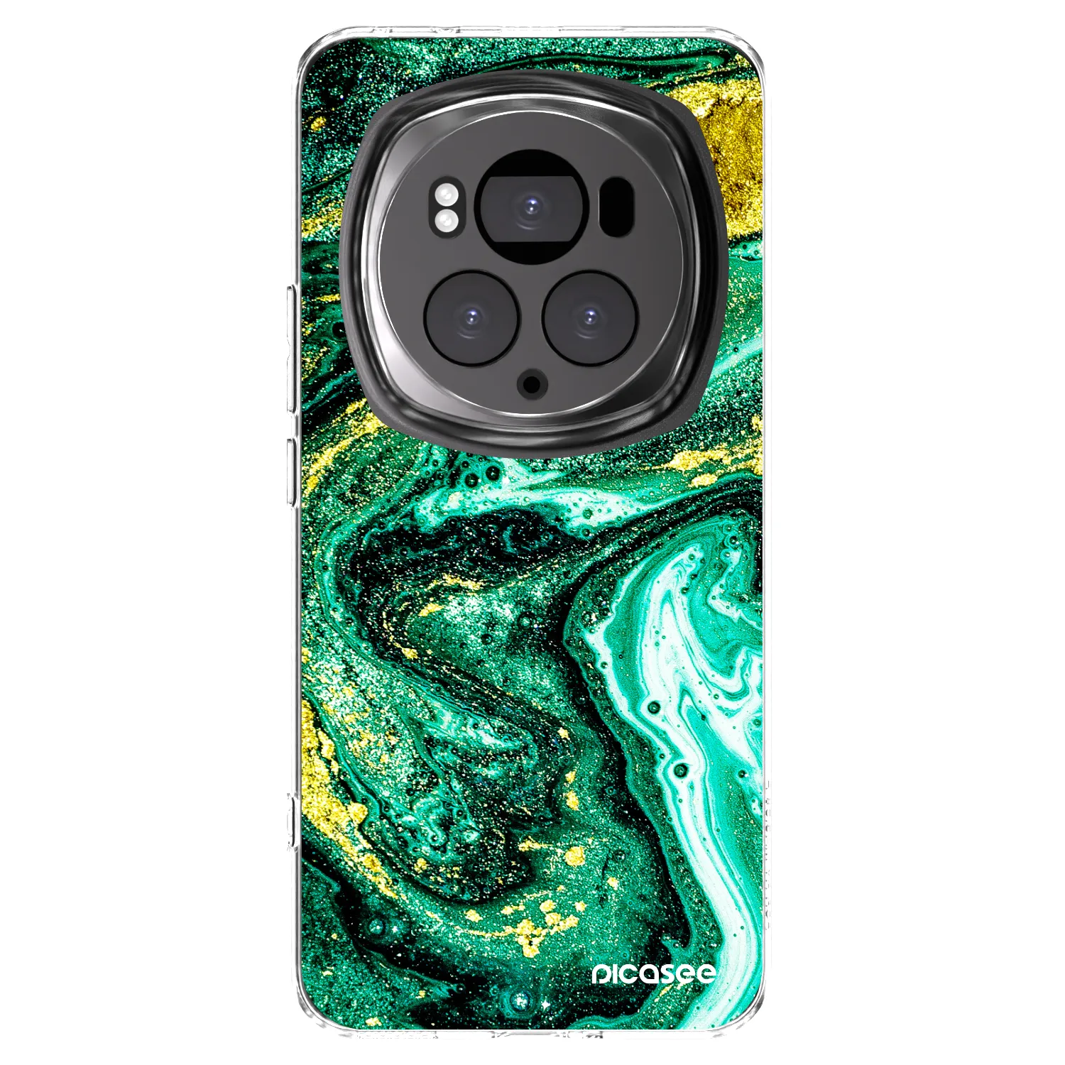 Picasee átlátszó szilikon tok az alábbi mobiltelefonokra Honor Magic6 Pro - Green Gold