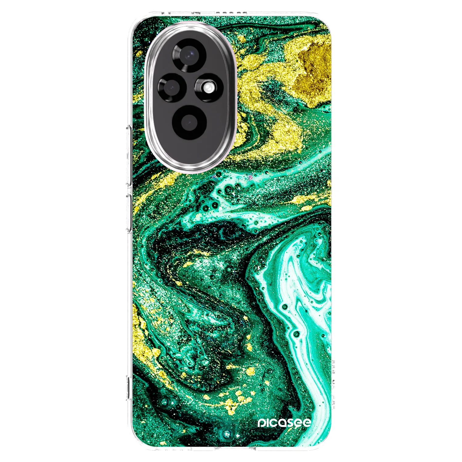 Picasee átlátszó szilikon tok az alábbi mobiltelefonokra Honor 200 5G - Green Gold