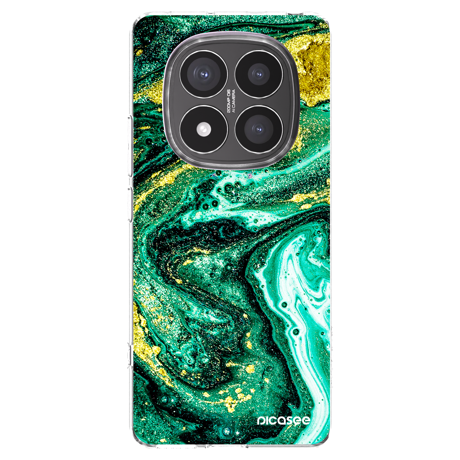Picasee átlátszó szilikon tok az alábbi mobiltelefonokra Xiaomi Redmi Note 14 Pro+ 5G - Green Gold