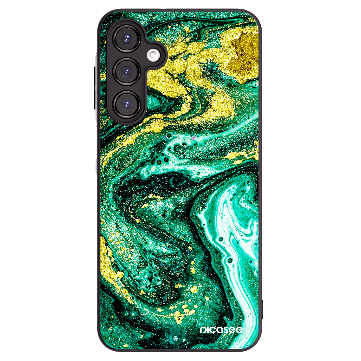 Picasee fekete szilikon tok az alábbi mobiltelefonokra Samsung Galaxy A16 5G - Green Gold
