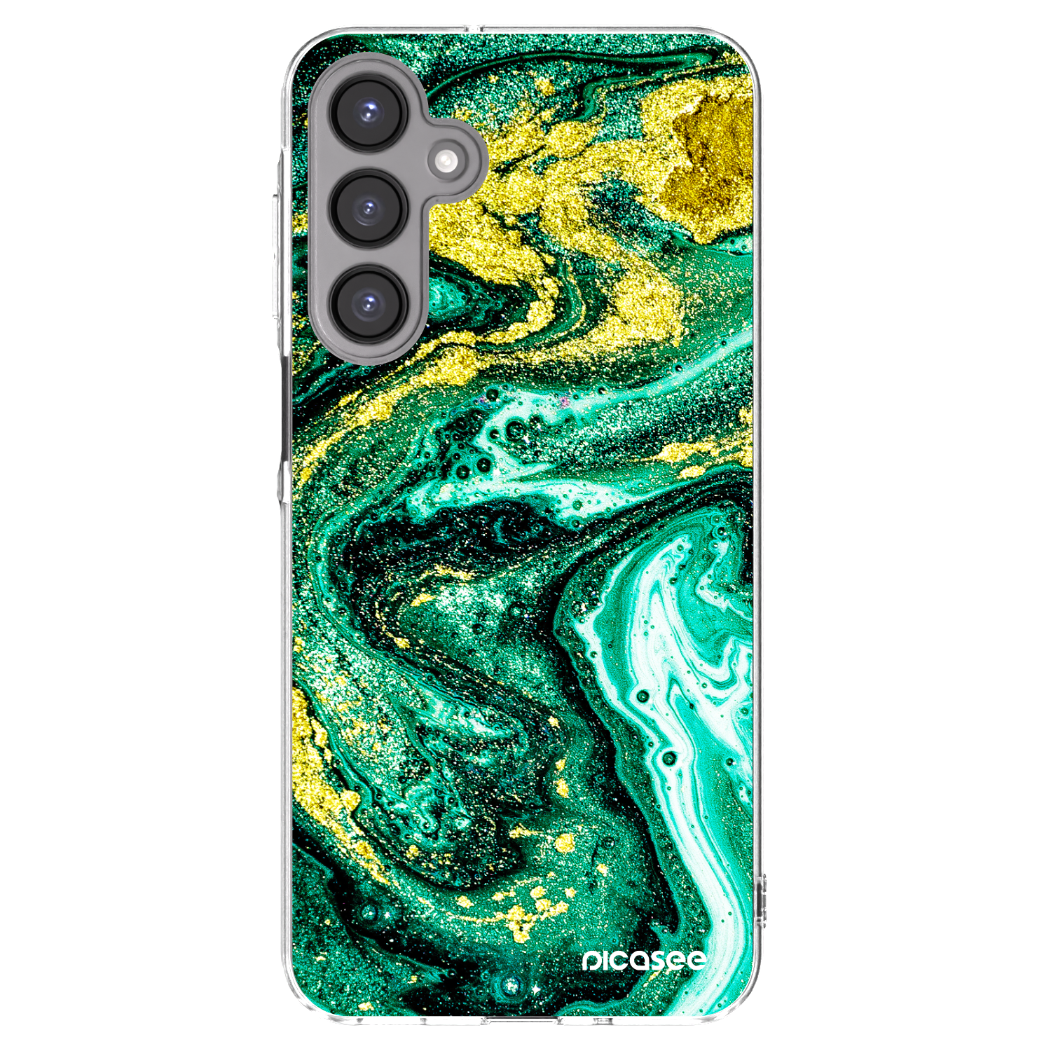 Picasee átlátszó szilikon tok az alábbi mobiltelefonokra Samsung Galaxy A16 5G - Green Gold
