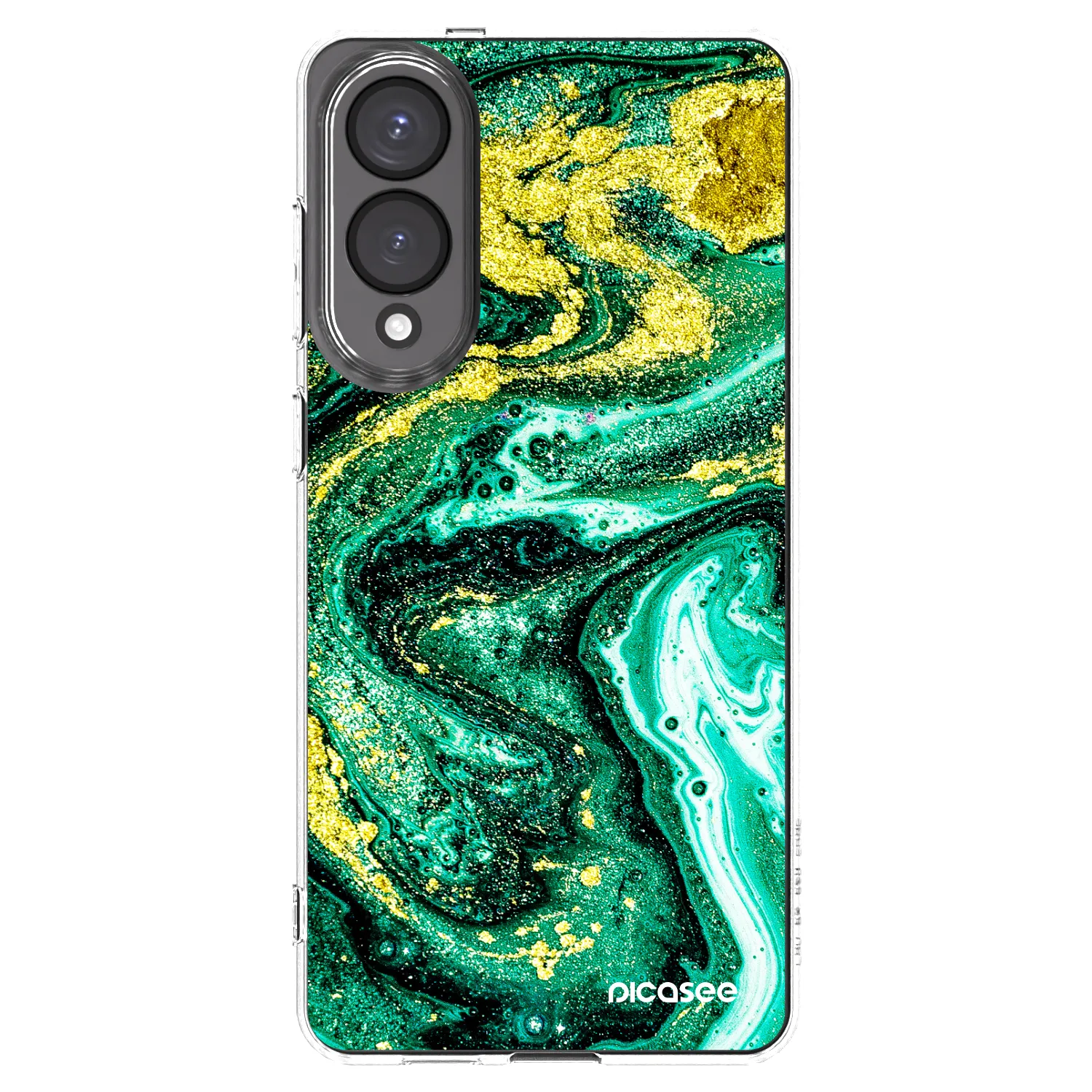Picasee átlátszó szilikon tok az alábbi mobiltelefonokra Samsung Galaxy S25 Edge 5G - Green Gold