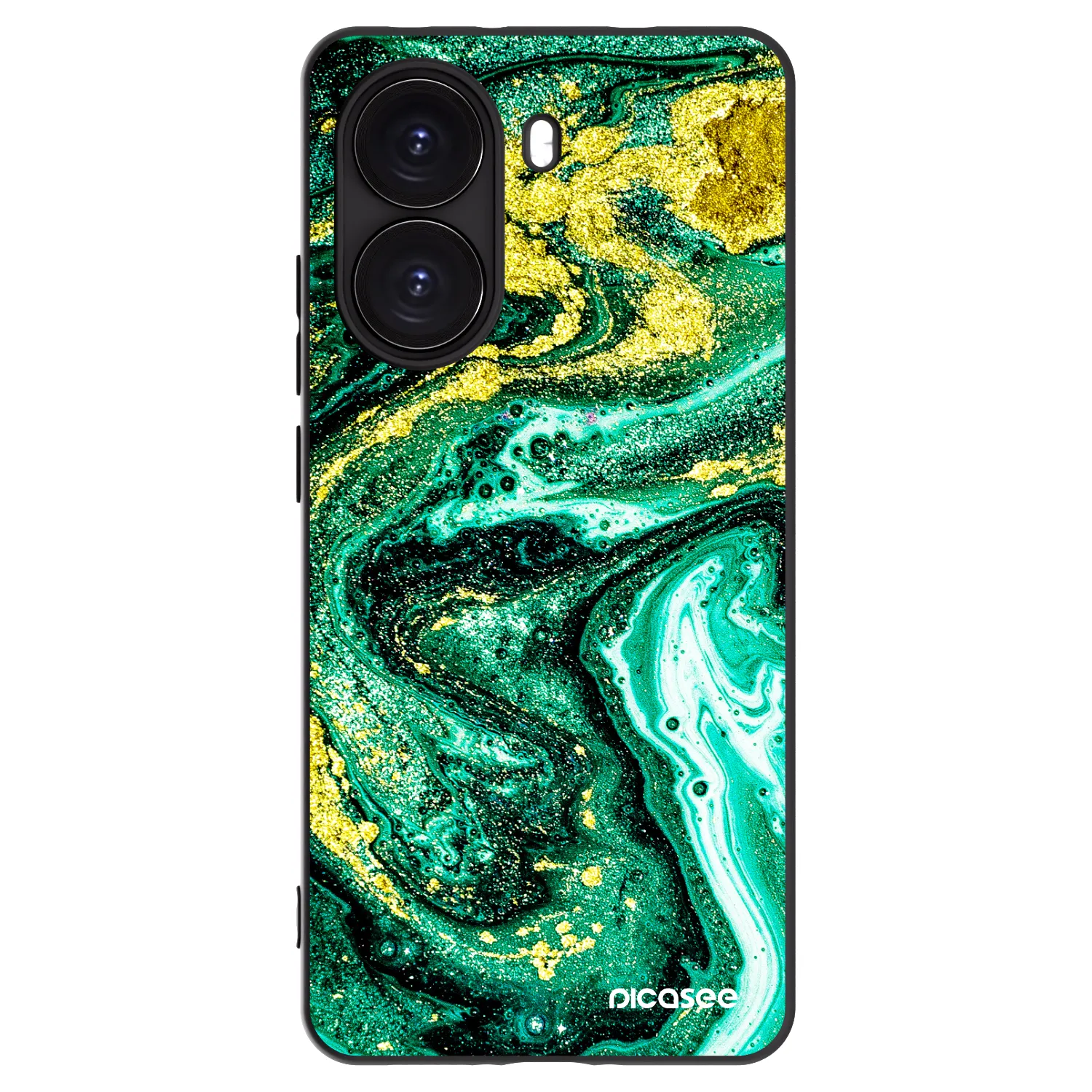 Picasee fekete szilikon tok az alábbi mobiltelefonokra Xiaomi Poco X7 Pro 5G - Green Gold