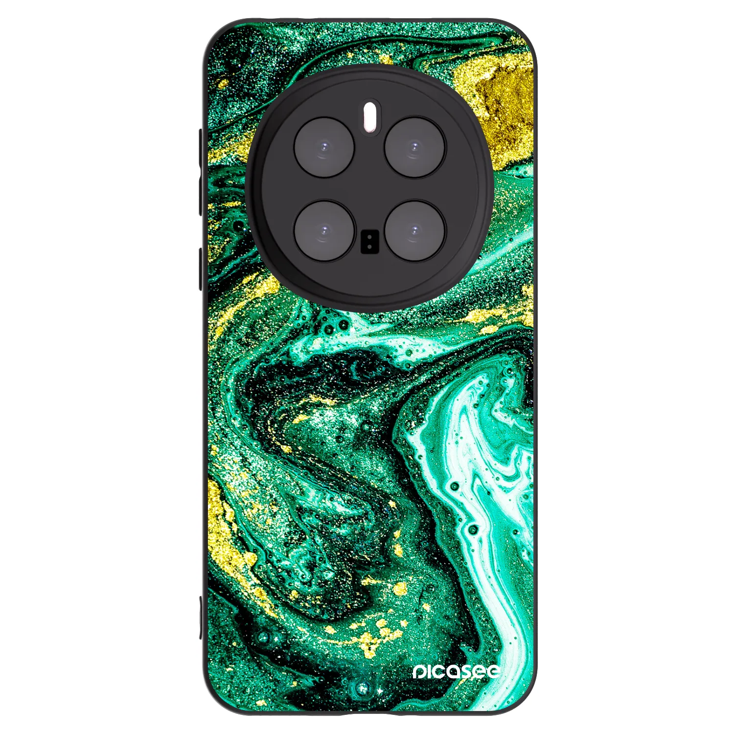 Picasee fekete szilikon tok az alábbi mobiltelefonokra Honor Magic7 Pro 5G - Green Gold