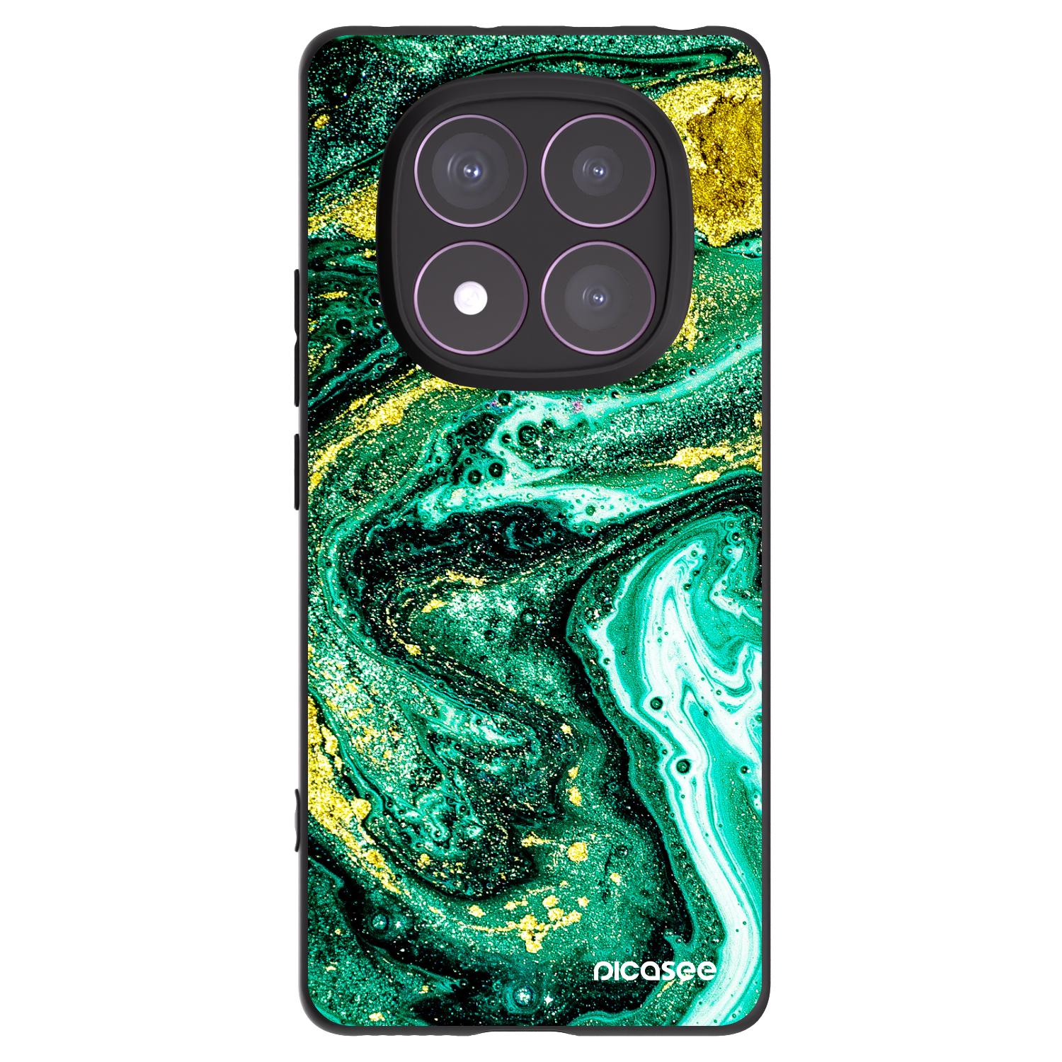 Picasee fekete szilikon tok az alábbi mobiltelefonokra Xiaomi Redmi Note 14 Pro 4G - Green Gold