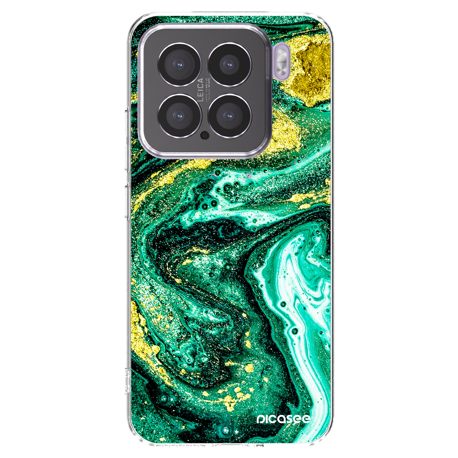 Picasee átlátszó szilikon tok az alábbi mobiltelefonokra Xiaomi 15 - Green Gold
