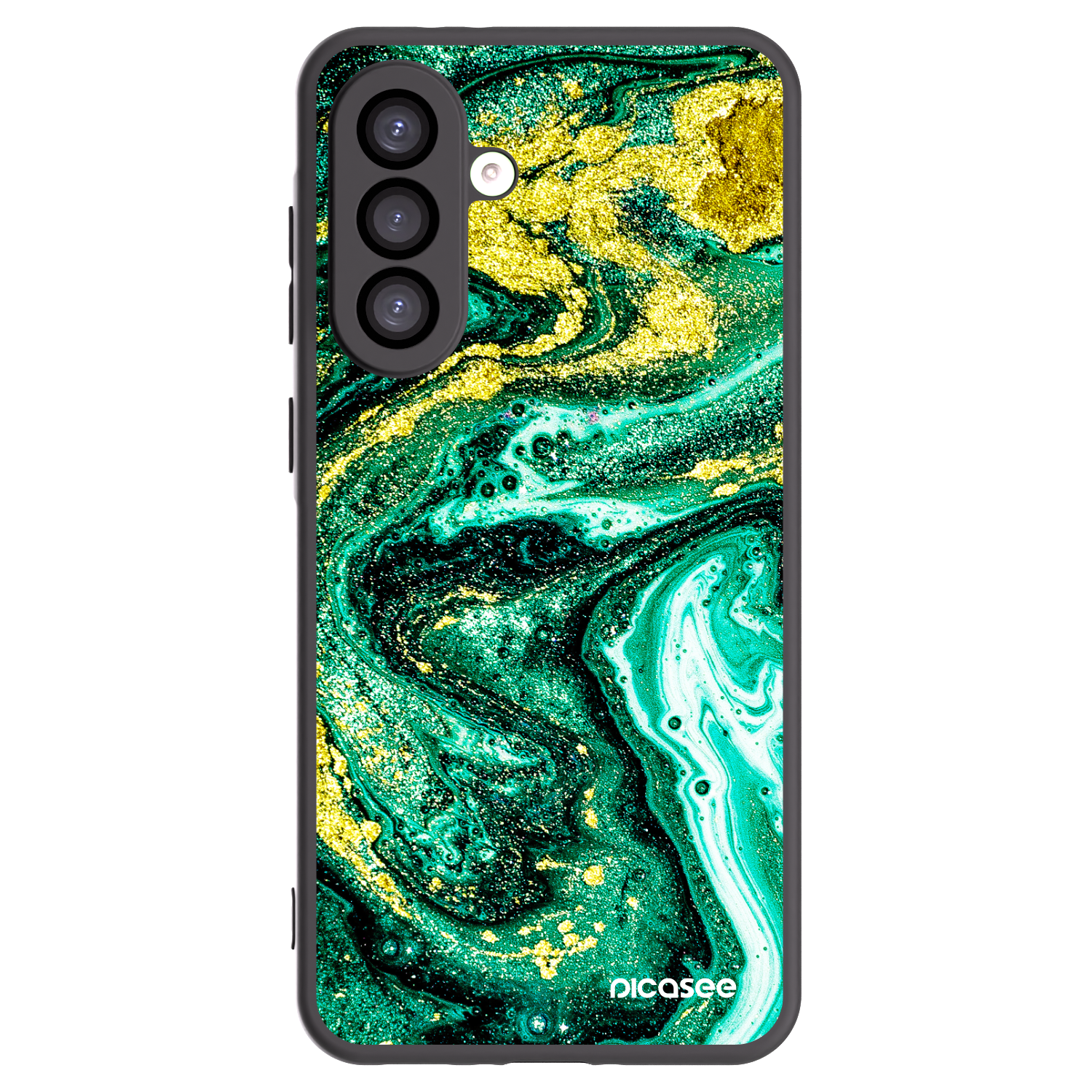 Picasee fekete szilikon tok az alábbi mobiltelefonokra Samsung Galaxy A26 5G A266B - Green Gold
