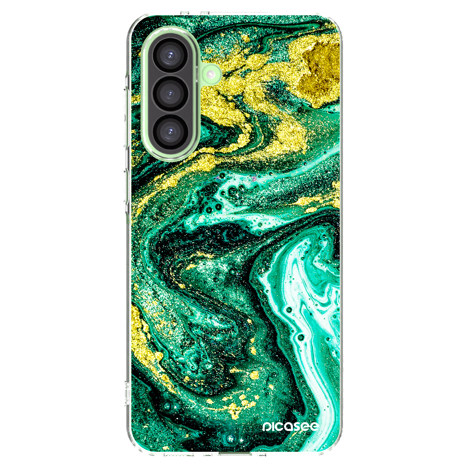 Picasee átlátszó szilikon tok az alábbi mobiltelefonokra Samsung Galaxy A26 5G A266B - Green Gold