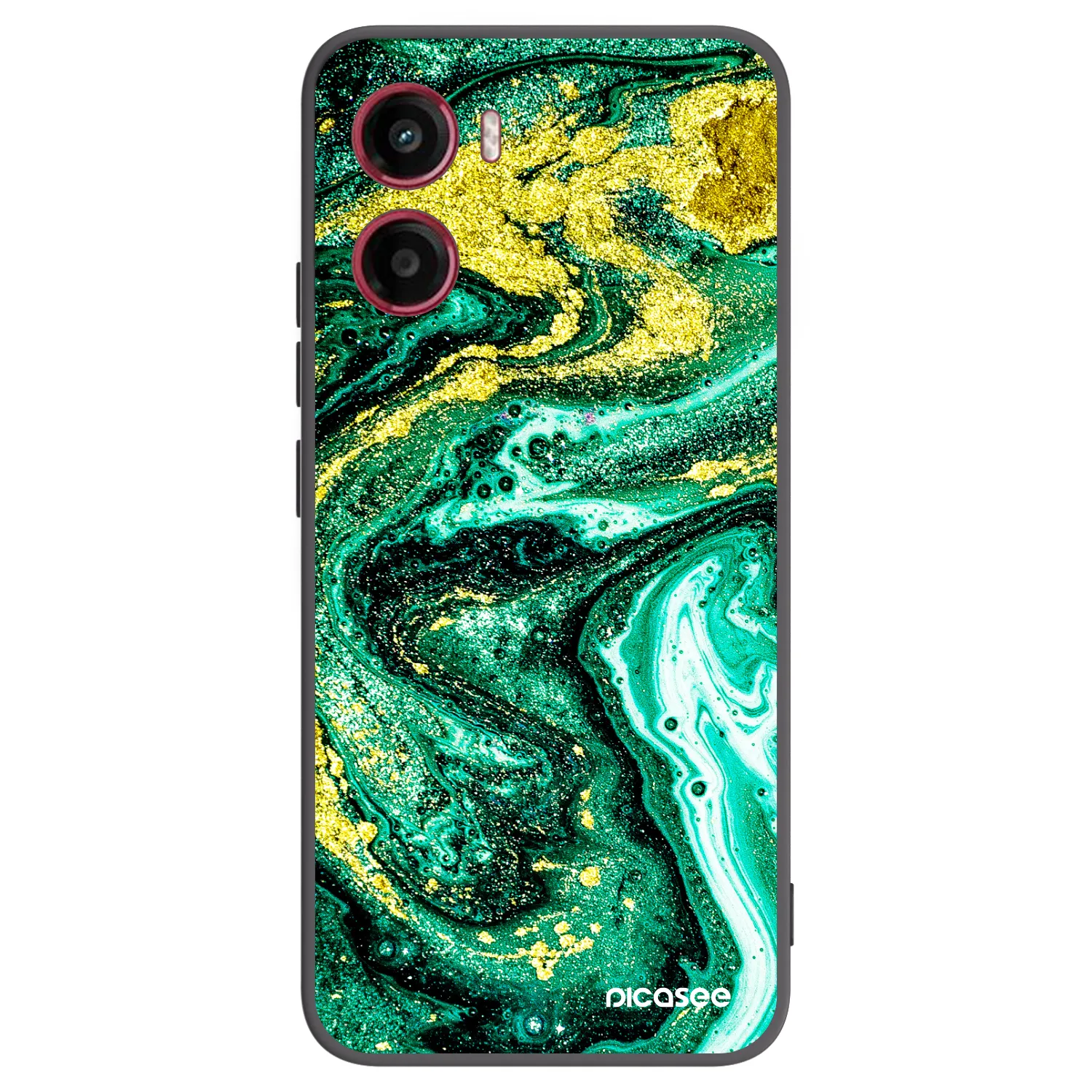 Picasee fekete szilikon tok az alábbi mobiltelefonokra Motorola Moto G05 - Green Gold