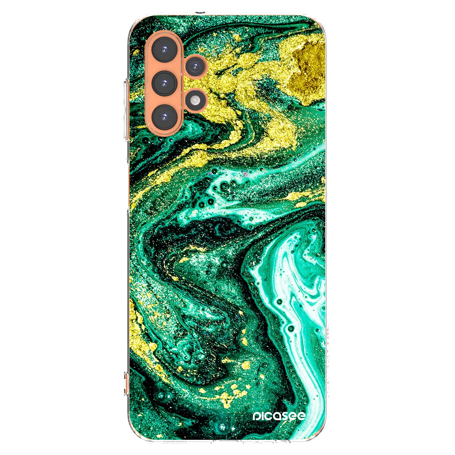 Picasee átlátszó szilikon tok az alábbi mobiltelefonokra Samsung Galaxy A13 5G - Green Gold